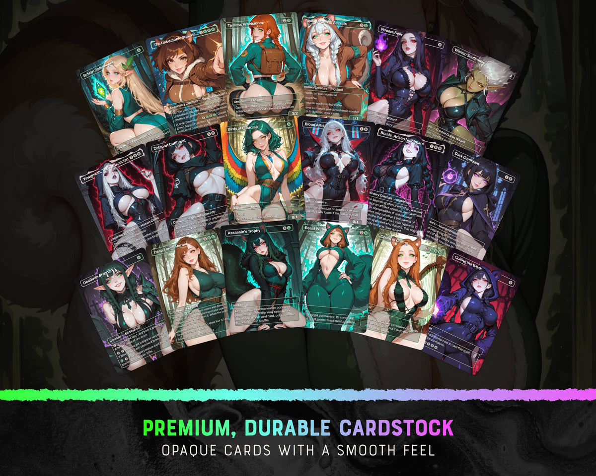 Squirrel Tribal waifu Commander proxy deck, presentation 07