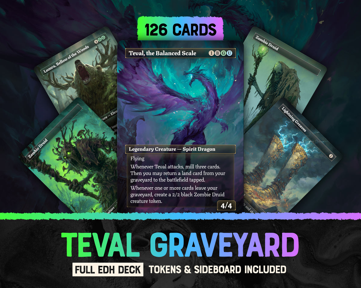 Teval Graveyard fantasy Commander proxy deck, presentation 01