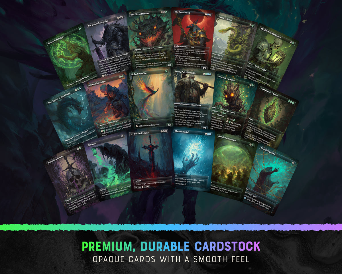 Teval Graveyard fantasy Commander proxy deck, presentation 07