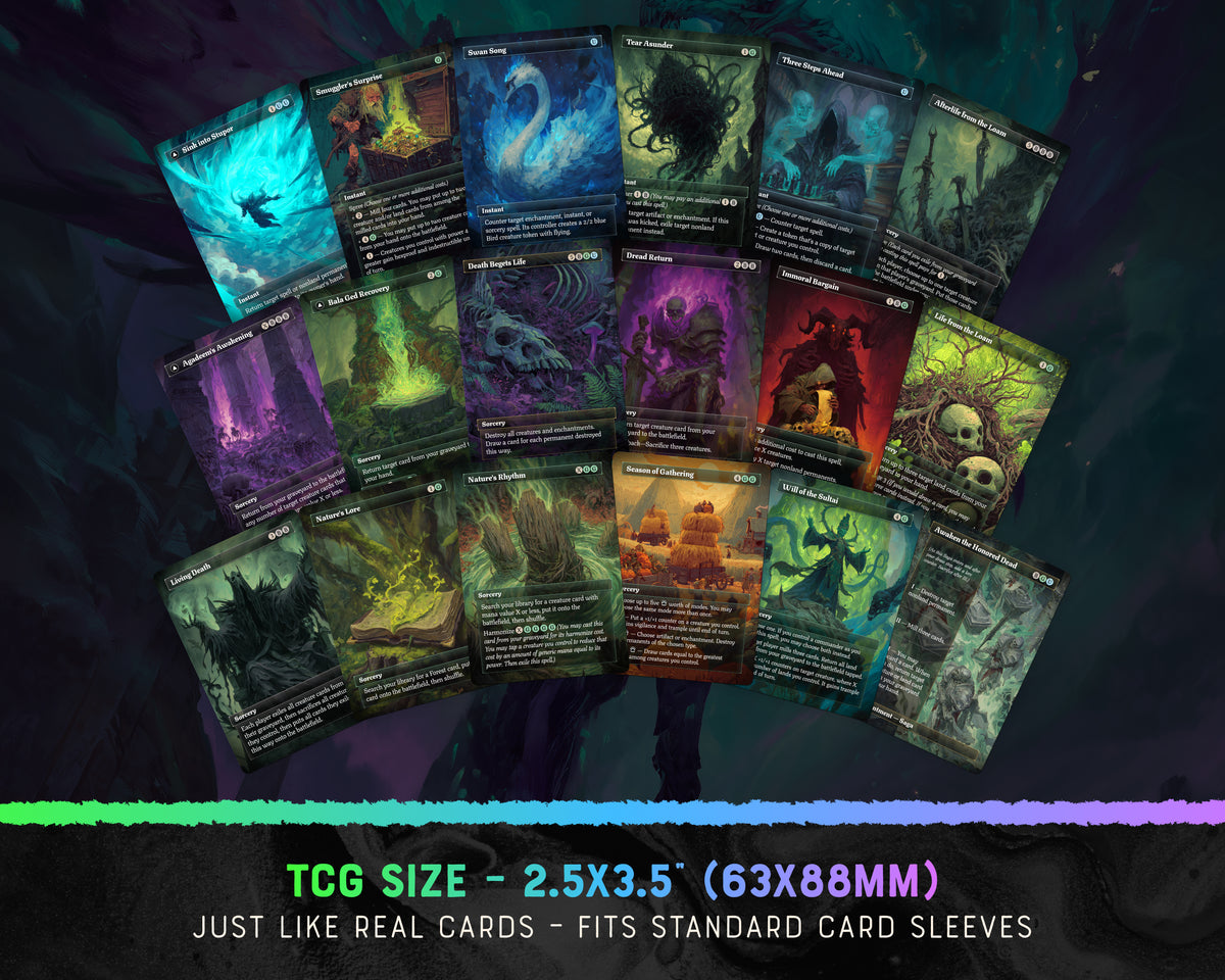 Teval Graveyard fantasy Commander proxy deck, presentation 09