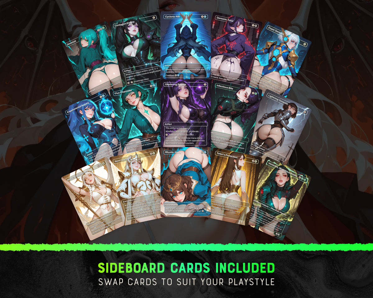 Toxic Queens Atraxa waifu Commander proxy deck, presentation 05