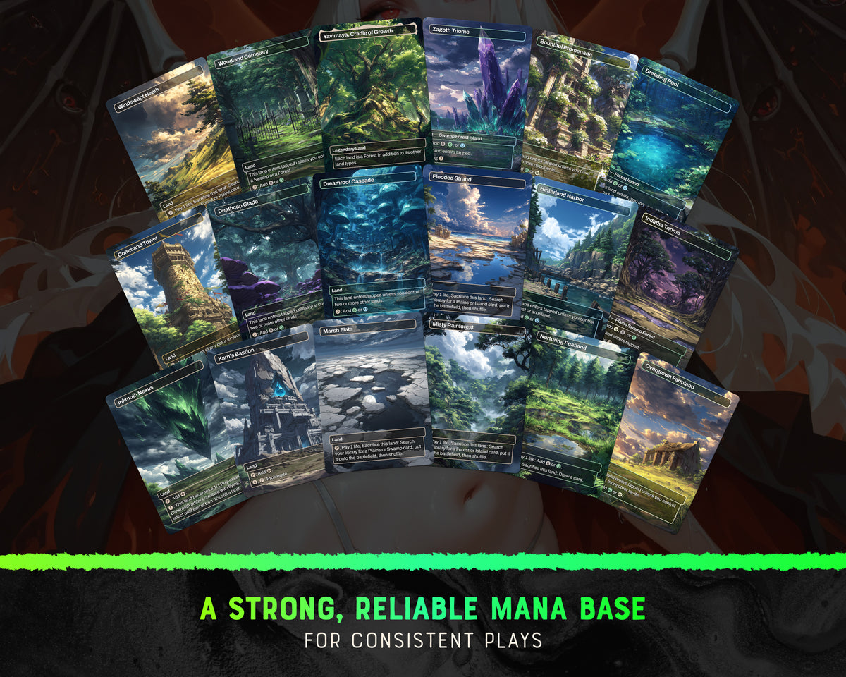 Toxic Queens Atraxa waifu Commander proxy deck, presentation 12