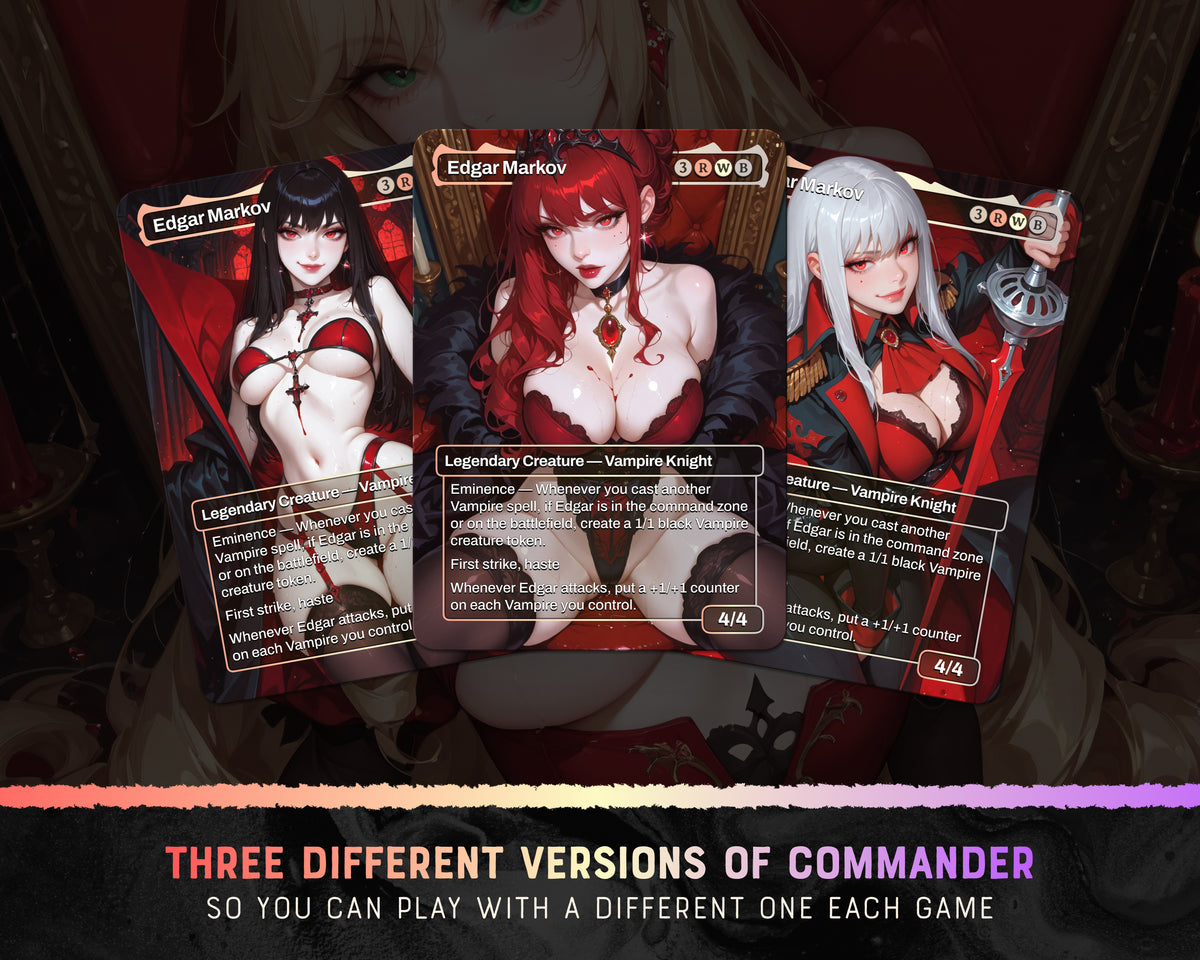 Vampire Tribal waifu Commander proxy deck, presentation 03