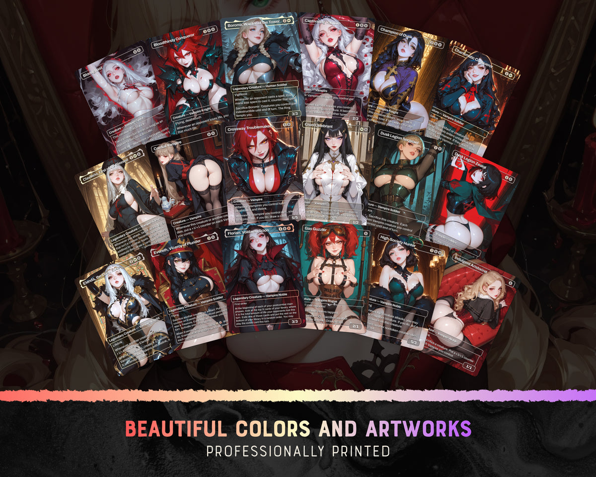 Vampire Tribal waifu Commander proxy deck, presentation 06