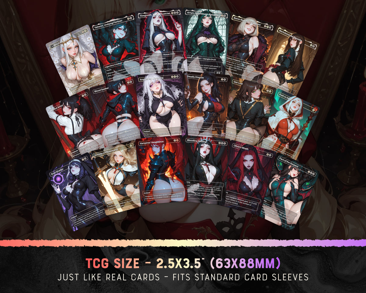 Vampire Tribal waifu Commander proxy deck, presentation 09