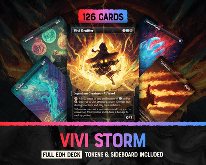 Vivi Storm fantasy Commander proxy deck, presentation 01