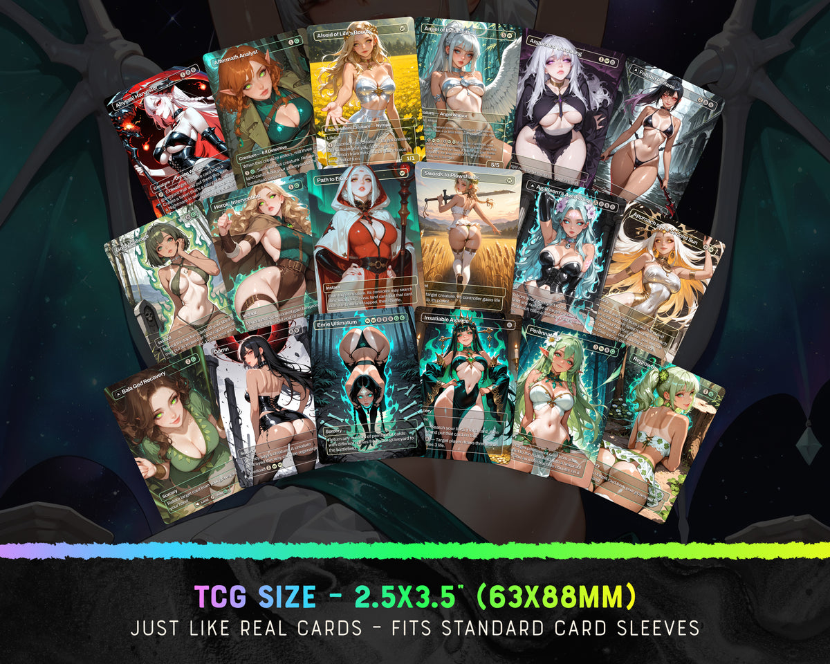 Win the Game Tricks waifu Commander proxy deck, presentation 09