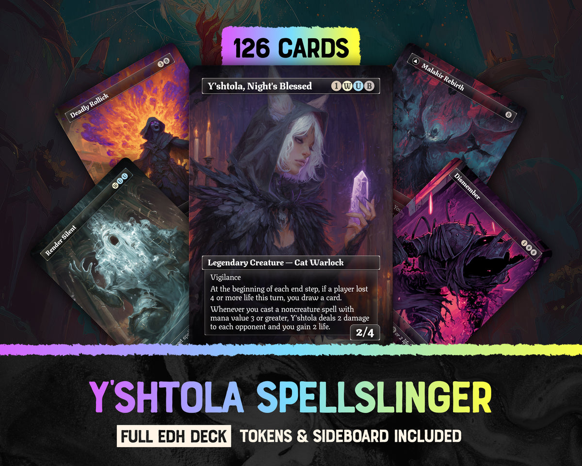 Y'shtola Spellslinger fantasy Commander proxy deck, presentation 01