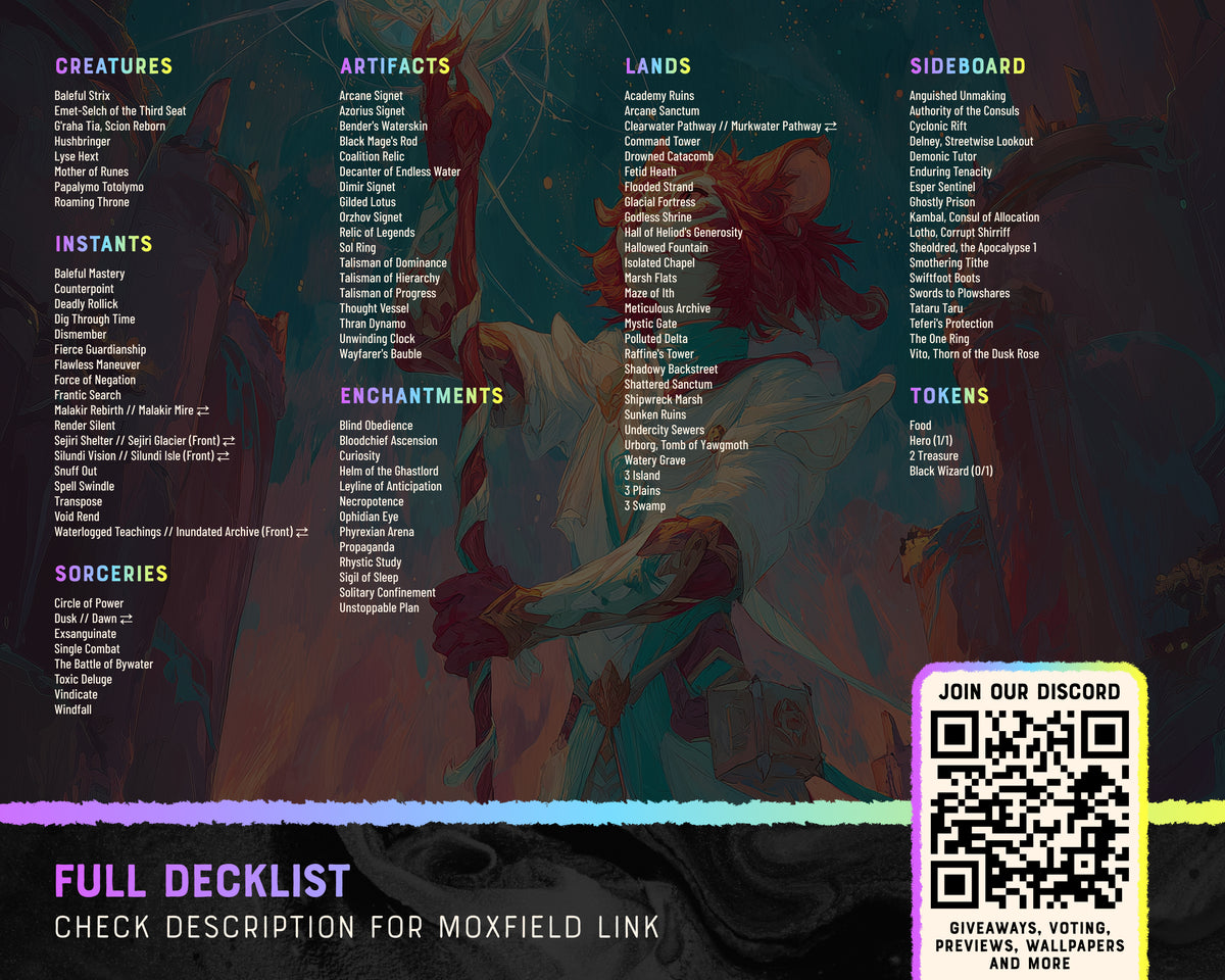 Y'shtola Spellslinger fantasy Commander proxy deck, presentation 13
