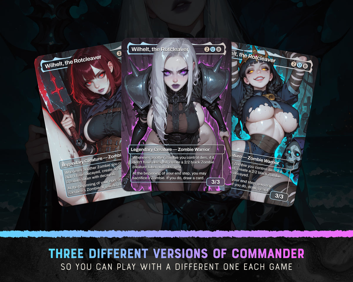Zombie Tribal waifu Commander proxy deck, presentation 03