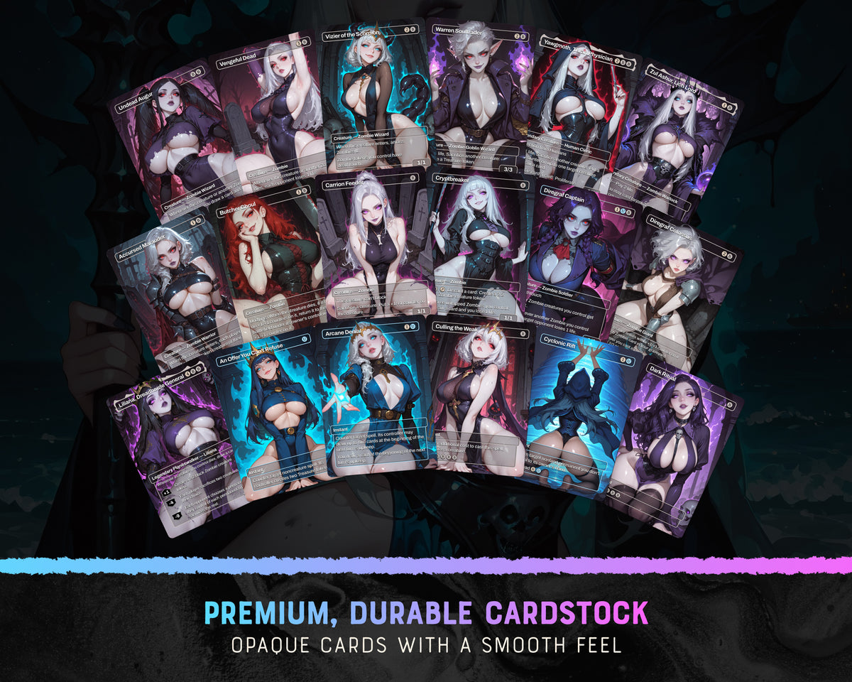 Zombie Tribal waifu Commander proxy deck, presentation 07