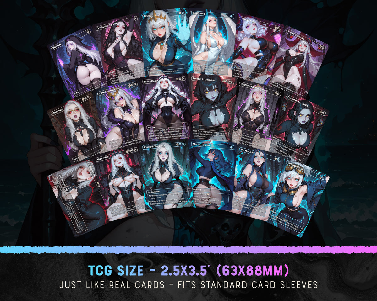 Zombie Tribal waifu Commander proxy deck, presentation 09