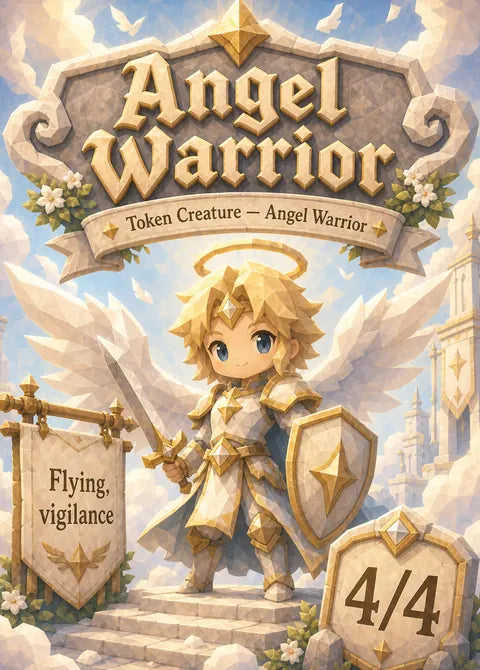 Angel Warrior — Poly World custom card design by TokenFella