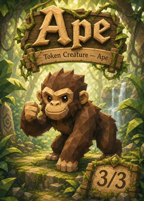 Ape — Poly World custom card design by TokenFella