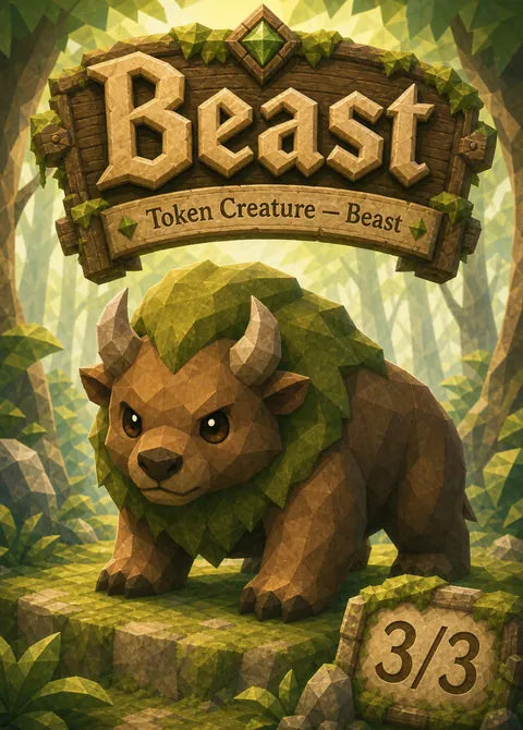 Beast — Poly World custom card design by TokenFella